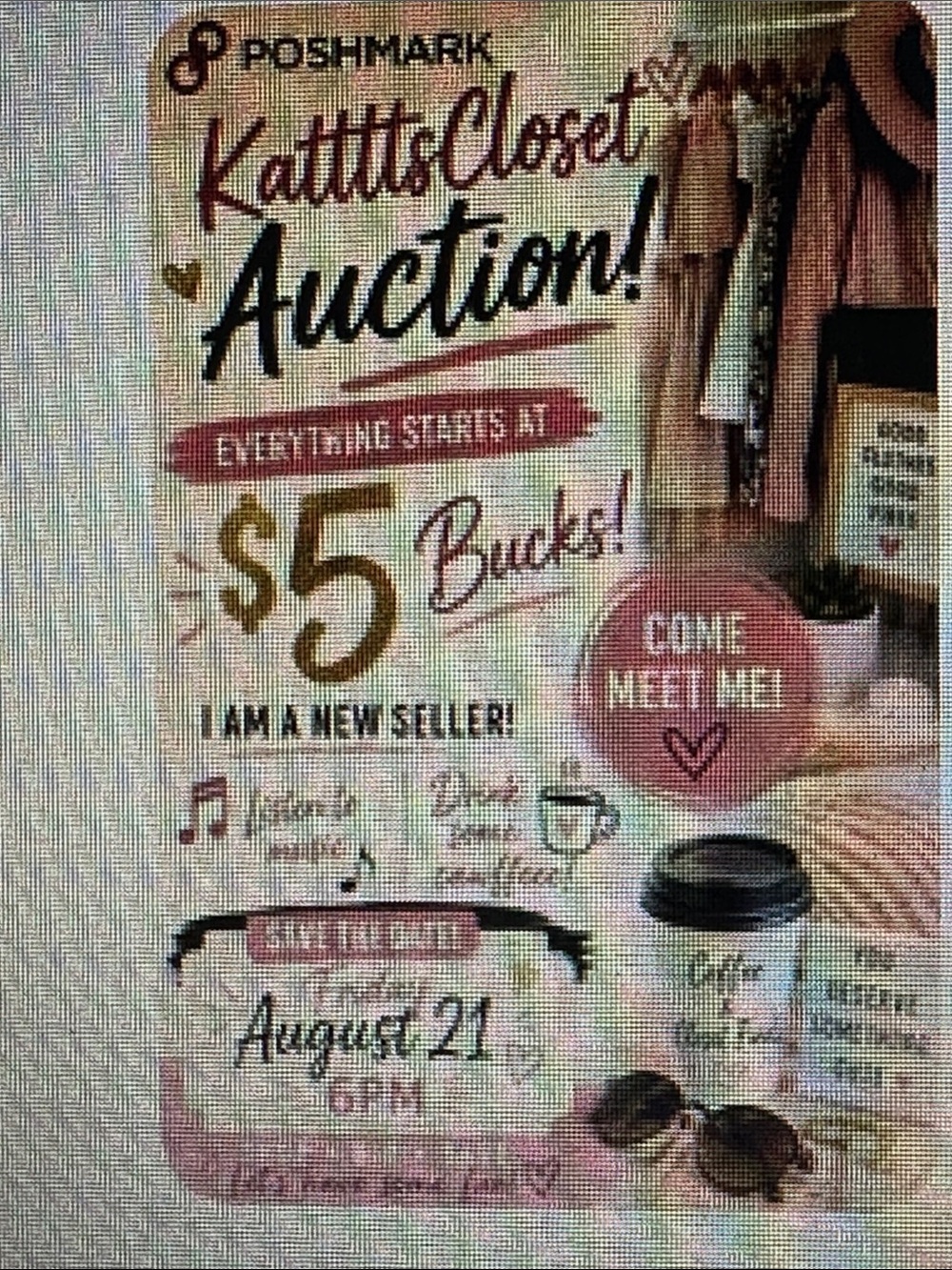 KattitsCloset Auction Flyer  please like and share